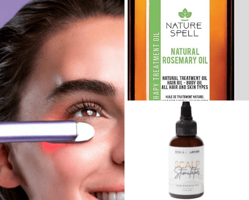 Increase some major hair growth with a red light therapy wand! cover photo collage