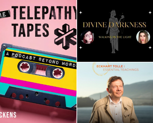 My Favorite Podcast for Self Development and Spiritual Growth cover photo collage