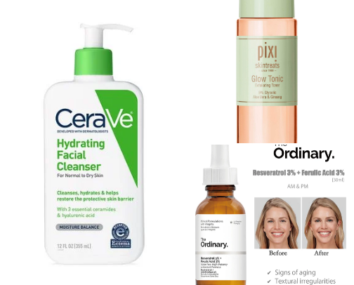 ✨Scincare routine step by step + products✨ cover photo collage