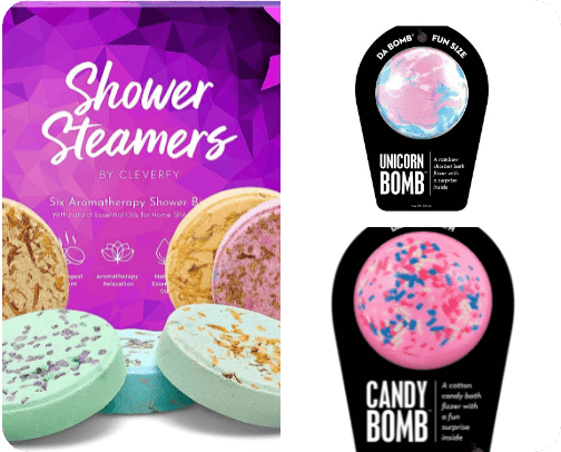Bath/Shower bombs cover photo collage