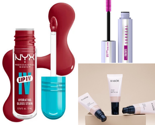 Everyday makeup products 🌼 cover photo collage