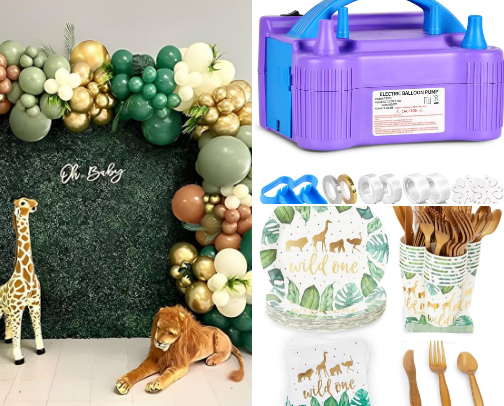 Wild One: Safari Themed Party! cover photo collage