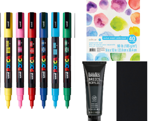 Favorite art supplies cover photo collage