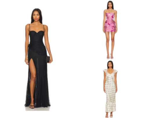 Revolve dresses cover photo collage