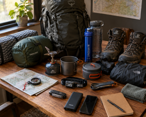 The Ultimate Solo Backpacking Gear Guide for Beginners cover photo collage