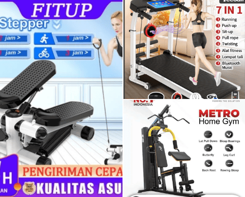 Kebutuhan alat fitnes cover photo collage