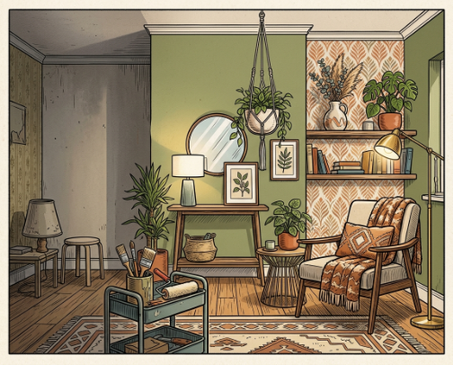 Apartment Makeover Essentials: Stylish, Renter-Friendly Upgrades cover photo collage