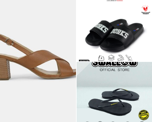 Sandal cover photo collage