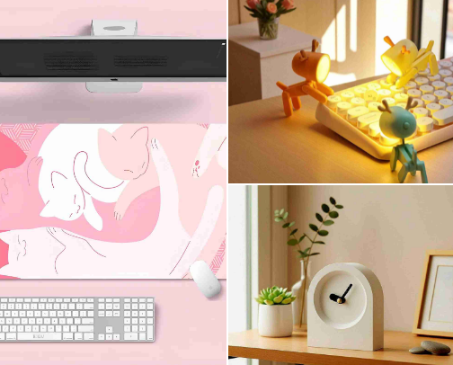 Simple Ways to Make Your Desk Look Cute cover photo collage