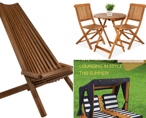 Summer's BEST Eco-Friendly, sustainable patio furniture! cover photo collage