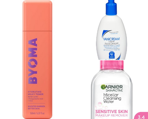 Fav beauty products for dry sensitive skin 🩷 cover photo collage