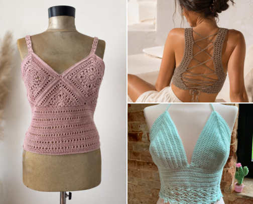 Handmade Crochet Tops I Found For My Soft Summer Wardrobe Crisis cover photo collage