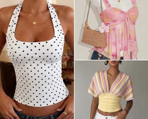 Cute shein tops for the summer☀️(all size) cover photo collage