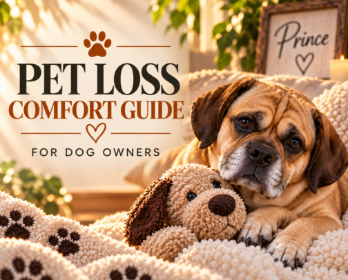 Pet Loss Comfort Guide for Dog Owners cover photo collage