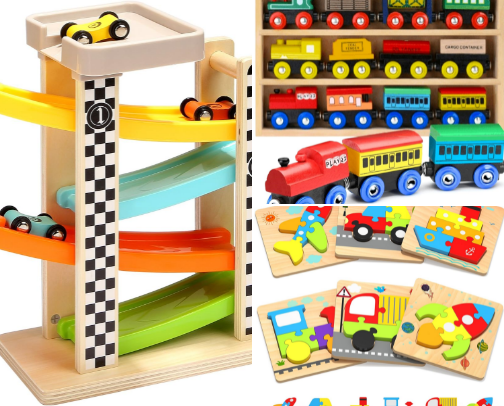 Car & Truck Toys That Actually Teach cover photo collage