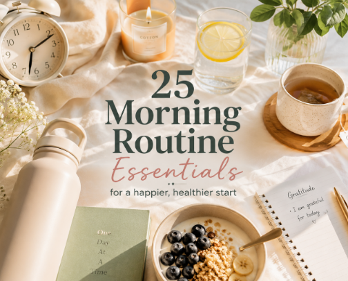25 Morning Routine Essentials for a Happier, Healthier Start cover photo collage