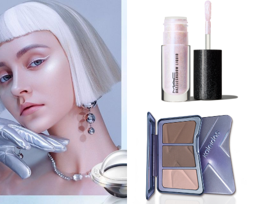 Makeup products with space aesthetic 🪐✨🌌 cover photo collage