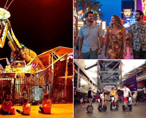 Las Vegas downtown cover photo collage