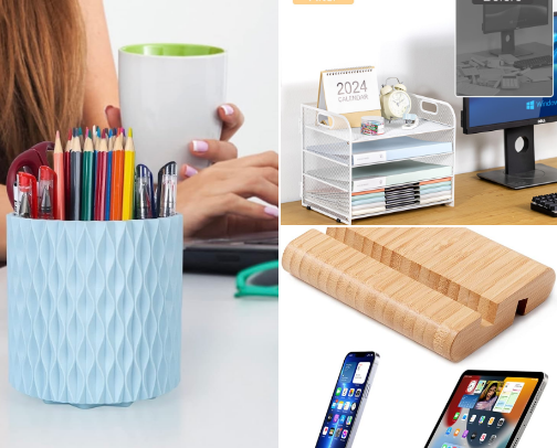 Desk Organization Essentials cover photo collage