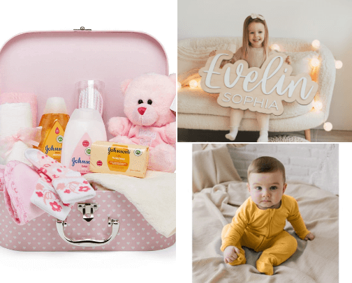Newborn Gift Ideas cover photo collage