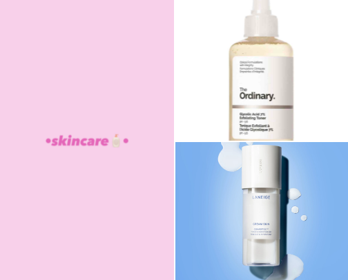 Products for oily and sensitive skin🧴 cover photo collage