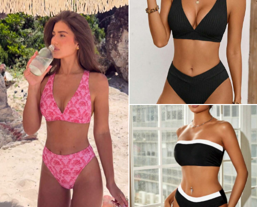 SHEIN bikinis that just eat.👙 cover photo collage