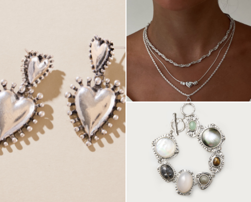 Silver Jewelry is SO in 📎 cover photo collage