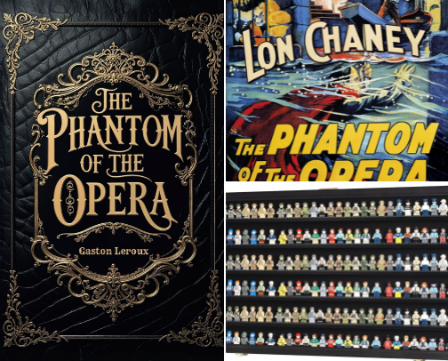 The Phantom collector's shelf, from the novel to the bricks cover photo collage