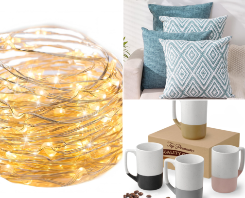Cozy home finds cover photo collage