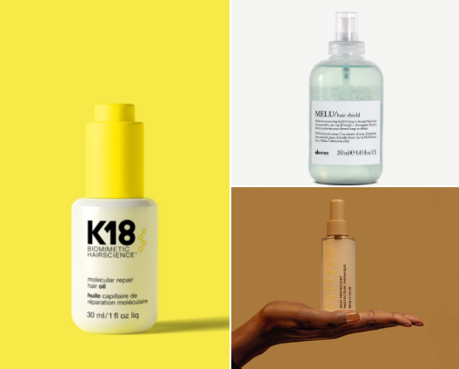STYLIST APPROVED HEAT PROTECTANTS 🥵 cover photo collage