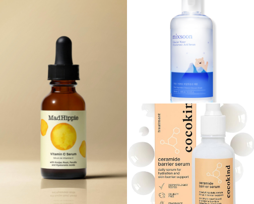 Face Serums (Anti-aging, Collagen producing, Vitamin-rich, Hydrating, etc.....) cover photo collage