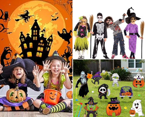 Fun Kids Halloween Party Games! cover photo collage