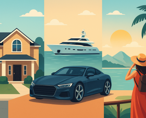 Sophisticated Shopping Trends Following Sudden Wealth cover photo collage