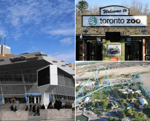 Best day trips in Toronto and GTA for families cover photo collage