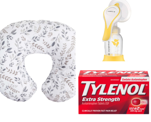 Things I ACTUALLY used early postpartum 🤱🏼🌸 cover photo collage