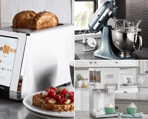 Kitchen gadgets cover photo collage