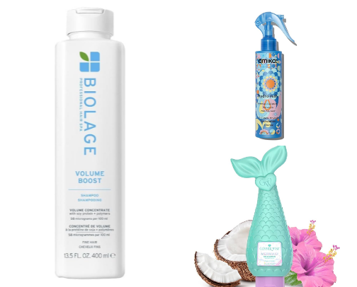 Hair care products cover photo collage