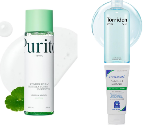 Skincare (sensitive, acne prone) cover photo collage