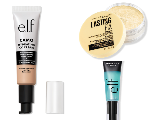 My makeup bag (all drugstore) cover photo collage