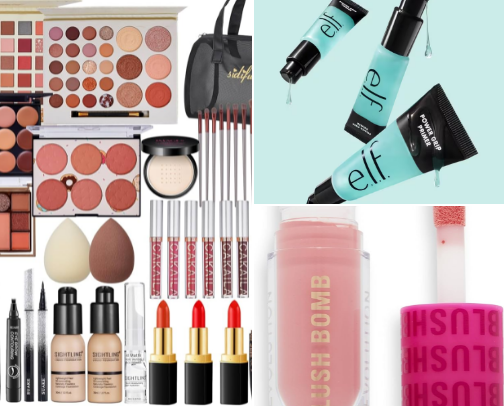 Makeup products 💄❤️‍🔥 cover photo collage