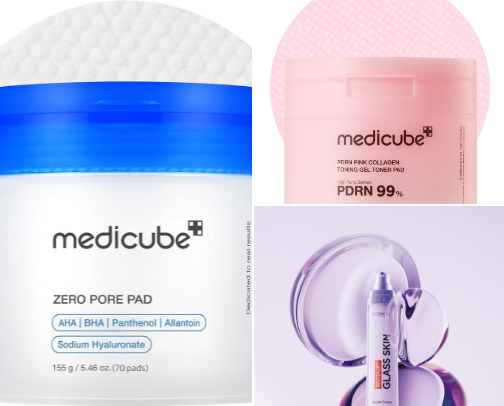 Products for that glass skin look! cover photo collage