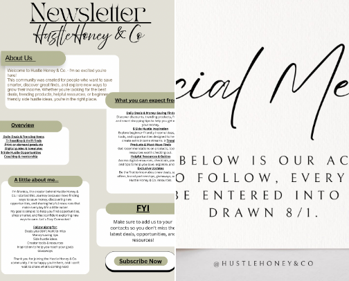Giveaway/Newsletter cover photo collage