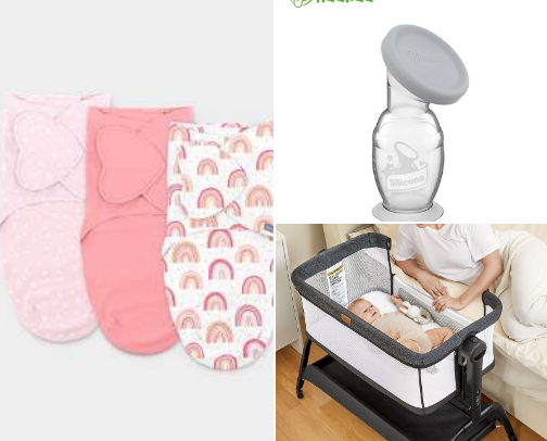 Must have new baby items cover photo collage