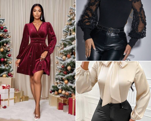 SHEIN Christmas outfit ideas cover photo collage