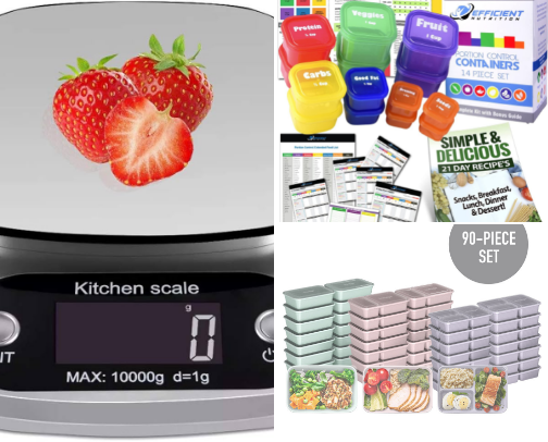 Kitchen and Portion Control cover photo collage
