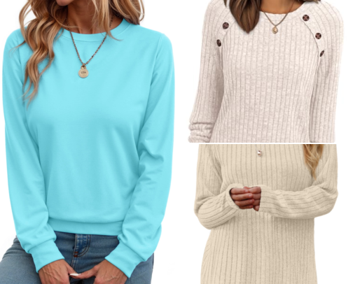 Top 10 Women's Crewneck Sweatshirts cover photo collage