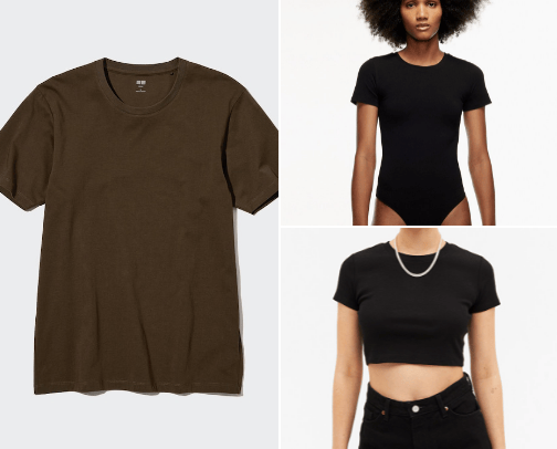 Classic clothing base staples cover photo collage