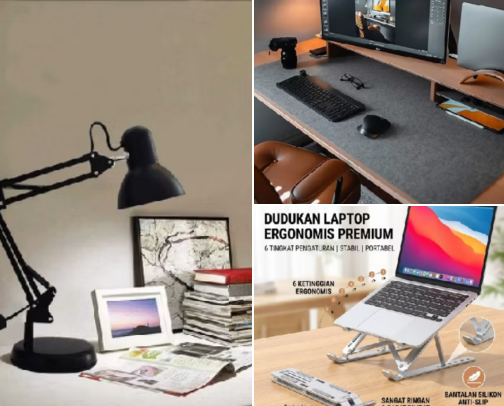 10 Minimalis & Aesthetic Desk Setup Essentials for Productivity cover photo collage