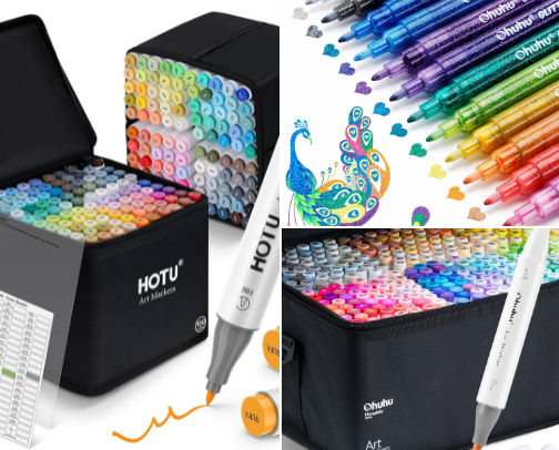 Coloring Supplies cover photo collage