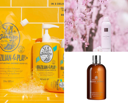 Best smelling shower gels & oils cover photo collage